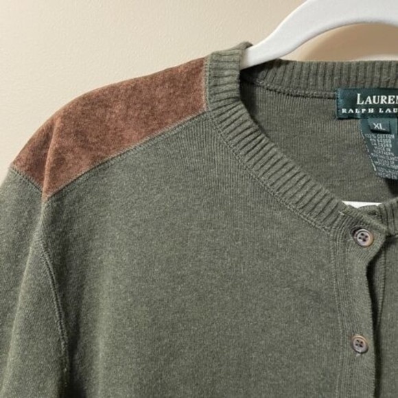 Lauren Ralph Lauren Green Cardigan Sweater - Picture 3 of 8